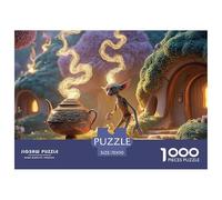 Sinoshow_24085_a_goblin_emerging_from_an_ornate_brass_lamp_cast_c1a9b30b-1ec9-4ef7-8da4-9d875a5568a5_4 1000 Pieces Jigsaw Fun Challenging & Brainteasing Jigsaw Puzzle, Vibrant Imagery