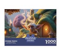 Sinoshow_24085_a_goblin_emerging_from_an_ornate_brass_lamp_cast_c1a9b30b-1ec9-4ef7-8da4-9d875a5568a5_2 1000 Pieces Jigsaw Fun Challenging & Brainteasing Puzzle Game, Vibrant Imagery, B