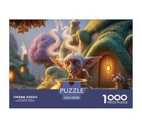 Sinoshow_24085_a_goblin_emerging_from_an_ornate_brass_lamp_cast_c1a9b30b-1ec9-4ef7-8da4-9d875a5568a5_2 1000 Pieces Jigsaw Fun Challenging & Brainteasing Jigsaw Puzzle, Stress Releasing Family Game, B