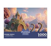 Sinoshow_24085_a_golden_swan_two_black_and_white_exquisite_swan_94a677d2-6061-43bf-9495-e6c86ec9dfc3_1 1000 Pieces Jigsaw Fun Challenging & Brainteasing Jigsaw Puzzle, Vibrant Imagery