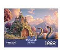 Sinoshow_24085_a_golden_swan_two_black_and_white_exquisite_swan_94a677d2-6061-43bf-9495-e6c86ec9dfc3_1 1000 Pieces Puzzles Impossible Hard Difficult Jigsaw Puzzle, Unique Challenging Educational Toys