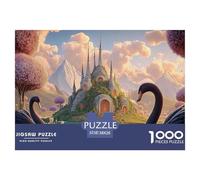 Sinoshow_24085_a_golden_swan_two_black_and_white_exquisite_swan_94a677d2-6061-43bf-9495-e6c86ec9dfc3_2 1000 Pieces Jigsaw Fun Challenging & Brainteasing Jigsaw Puzzle, Stress Releasing Family Game, B