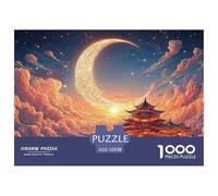 Sinoshow_24085_a_golden_yellow_moon_is_floating_above_the_cloud_a9084df9-a772-4625-98cf-02ed83f9bdb6_3 1000 Pieces Puzzles Impossible Hard Difficult Jigsaw Puzzle, Vibrant Imagery, Bir