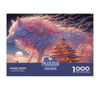 Sinoshow_24085_a_gray_wolf_with_purple_and_pink_fur_stands_next_3ac3f619-3bba-4bdd-ba20-fb35ddff1073_2 1000 Pieces Jigsaw Fun Challenging & Brainteasing Jigsaw Puzzle, Vibrant Imagery