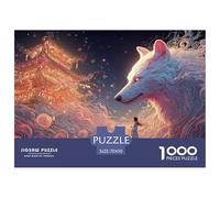 Sinoshow_24085_a_gray_wolf_with_purple_and_pink_fur_stands_next_3ac3f619-3bba-4bdd-ba20-fb35ddff1073_3 1000 Pieces Jigsaw Fun Challenging & Brainteasing Jigsaw Puzzle, Unique Challenging Educational