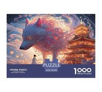 Sinoshow_24085_a_gray_wolf_with_purple_and_pink_fur_stands_next_89de5582-a04e-4e71-bc87-5516bae7628a_2 1000 Pieces Puzzles Impossible Hard Difficult Jigsaw Puzzle, Unique Challenging Educational Toys