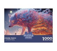 Sinoshow_24085_a_gray_wolf_with_purple_and_pink_fur_stands_next_89de5582-a04e-4e71-bc87-5516bae7628a_1 1000 Pieces Jigsaw Fun Challenging & Brainteasing Jigsaw Puzzle, Stress Releasing Family Game, B