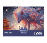 Sinoshow_24085_a_gray_wolf_with_purple_and_pink_fur_stands_next_89de5582-a04e-4e71-bc87-5516bae7628a_4 1000 Pieces Puzzles Impossible Hard Difficult Puzzle Game, Stress Releasing Family Game, Birthda