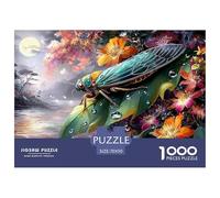 Sinoshow_24085_a_green_cicada_perched_on_the_edge_of_an_ancient_8512e8b9-06c0-4b6f-a7cf-900cbf832faa_2 (1) 1000 Pieces Jigsaw Fun Challenging & Brainteasing Puzzle Game, Unique Challenging Educationa