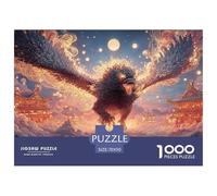 Sinoshow_24085_a_griffin_with_black_scales_and_fire_in_its_eyes_99271c9c-7e48-4194-8dc7-8f36ae9e1ff4_3 1000 Pieces Jigsaw Fun Challenging & Brainteasing Puzzle Game, Vibrant Imagery, B