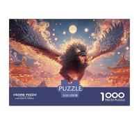 Sinoshow_24085_a_griffin_with_black_scales_and_fire_in_its_eyes_99271c9c-7e48-4194-8dc7-8f36ae9e1ff4_3 1000 Pieces Puzzles Impossible Hard Difficult Jigsaw Puzzle, Vibrant Imagery, Fam