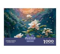 Sinoshow_24085_a_group_of_white_gardenias_leaves_falling_from_t_4726d3cf-92d0-4ffb-918e-ebaa5cd2fab1_4 1000 Pieces Puzzles Impossible Hard Difficult Jigsaw Puzzle, Stress Releasing Family Game, Birth
