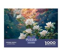 Sinoshow_24085_a_group_of_white_gardenias_leaves_falling_from_t_4726d3cf-92d0-4ffb-918e-ebaa5cd2fab1_3 1000 Pieces Jigsaw Fun Challenging & Brainteasing Puzzle Game, Stress Releasing Family Game, Fam