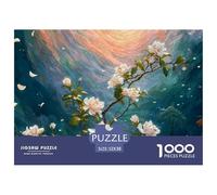 Sinoshow_24085_a_group_of_white_gardenias_leaves_falling_from_t_4726d3cf-92d0-4ffb-918e-ebaa5cd2fab1_1 1000 Pieces Puzzles Impossible Hard Difficult Jigsaw Puzzle, Unique Challenging Educational Toys
