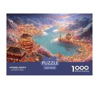 Sinoshow_24085_a_lake_map_in_the_style_of_chinese_art_with_moun_0ebee363-54bd-4b90-8dd8-80d5445912e4_3 1000 Pieces Jigsaw Fun Challenging & Brainteasing Jigsaw Puzzle, Unique Challenging Educational