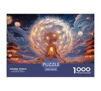 Sinoshow_24085_a_large_dandelion_flower_with_lights_inside_the__9ceb8cf2-4a3d-448e-b100-a6542da58ea1_1 1000 Pieces Jigsaw Fun Challenging & Brainteasing Jigsaw Puzzle, Vibrant Imagery