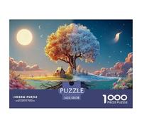 Sinoshow_24085_a_large_tree_with_four_leaves_one_of_each_color__80b11f7b-cb77-4bc2-9e0e-76983534b7dc_4 1000 Pieces Jigsaw Impossible Hard Difficult Puzzle Game, Unique Challenging Educational Toys, B