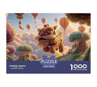 Sinoshow_24085_a_lively_and_festive_chinese_lion_dance_flying_t_cdb86dcf-2163-4aff-97e9-47ffff0d003c_3 1000 Pieces Puzzles Impossible Hard Difficult Jigsaw Puzzle, Stress Releasing Family Game, Famil