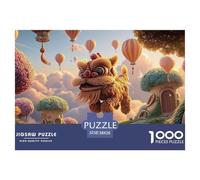Sinoshow_24085_a_lively_and_festive_chinese_lion_dance_flying_t_cdb86dcf-2163-4aff-97e9-47ffff0d003c_3 1000 Pieces Jigsaw Fun Challenging & Brainteasing Puzzle Game, Vibrant Imagery, B