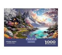 Sinoshow_24085_a_log_cabin_in_the_distance_a_winding_path_leadi_132c7bd5-b91e-488b-89f0-bced5248b6b1_3 (1) 1000 Pieces Puzzles Impossible Hard Difficult Jigsaw Puzzle, Unique Challenging Educational