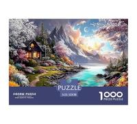 Sinoshow_24085_a_log_cabin_in_the_distance_a_winding_path_leadi_132c7bd5-b91e-488b-89f0-bced5248b6b1_3 (1) 1000 Pieces Jigsaw Fun Challenging & Brainteasing Puzzle Game, Vibrant Imagery Christmas Gif