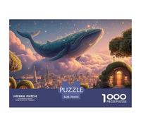 Sinoshow_24085_a_majestic_blue_whale_glides_above_the_city_its__1f55591e-e04f-4c67-af2e-b4a977740562_1 1000 Pieces Puzzles Impossible Hard Difficult Puzzle Game, Stress Releasing Family Game, Birthda