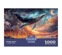 Sinoshow_24085_a_majestic_blue_whale_glides_above_the_city_its__832b3370-bec2-49d1-b2e7-d504b1ebf53b_4 (1) 1000 Pieces Puzzles Impossible Hard Difficult Puzzle Game, Unique Challenging Educational To