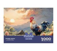 Sinoshow_24085_a_majestic_rooster_with_vibrant_feathers_and_pie_2d3589a7-598a-4c0b-b86e-8b8d10a45adc_1 1000 Pieces Puzzles Impossible Hard Difficult Puzzle Game, Vibrant Imagery, Famil