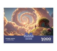 Sinoshow_24085_a_man_stands_at_the_top_of_an_endless_staircase._41a2e78e-aecf-4402-9676-066e403c5e8f_1 1000 Pieces Puzzles Impossible Hard Difficult Puzzle Game, Stress Releasing Family Game, Family