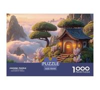 Sinoshow_24085_a_miniature_house_on_the_edge_of_a_cliff_with_wh_356e45ef-01ad-4b60-a586-3ecc2ac16376_1 1000 Pieces Puzzles Challenging And Educational Jigsaw Puzzle, Unique Challenging Educational To