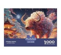 Sinoshow_24085_a_mythical_creature_with_the_head_of_an_ox_and_a_29c87f67-7d94-4c08-a455-cb405145decb_4 1000 Pieces Jigsaw Fun Challenging & Brainteasing Jigsaw Puzzle, Stress Releasing Family Game, B