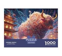 Sinoshow_24085_a_mythical_creature_with_the_head_of_an_ox_and_a_29c87f67-7d94-4c08-a455-cb405145decb_1 1000 Pieces Puzzles Impossible Hard Difficult Jigsaw Puzzle, Unique Challenging Educational Toys