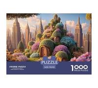 Sinoshow_24085_a_new_york_city_made_of_paper_and_colorful_flowe_08a0b925-6c6f-4f90-936e-d1a86f12ff01_3 1000 Pieces Puzzles Impossible Hard Difficult Puzzle Game, Vibrant Imagery, Famil