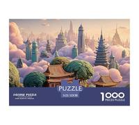 Sinoshow_24085_a_painting_of_the_city_skyline_with_traditional__8ca33be0-903c-4e95-9657-e39dbf078a60_1 1000 Pieces Puzzles Impossible Hard Difficult Jigsaw Puzzle, Unique Challenging Educational Toys