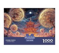 Sinoshow_24085_a_path_lined_with_giant_dandelions_two_cute_rabb_61c4fcc6-4e8b-47a7-a0a8-b2885d04ab77_3 1000 Pieces Jigsaw Fun Challenging & Brainteasing Jigsaw Puzzle, Vibrant Imagery