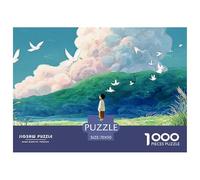 Sinoshow_24085_a_person_stands_on_the_grass_with_birds_flying_i_6bd2aed9-9fde-4662-a972-72ac9b678067_3 1000 Pieces Jigsaw Fun Challenging & Brainteasing Puzzle Game, Stress Releasing Family Game, Fam