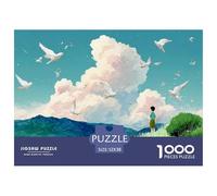 Sinoshow_24085_a_person_stands_on_the_grass_with_birds_flying_i_6bd2aed9-9fde-4662-a972-72ac9b678067_1 1000 Pieces Jigsaw Fun Challenging & Brainteasing Jigsaw Puzzle, Vibrant Imagery