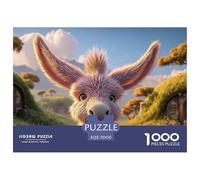 Sinoshow_24085_a_pink_baby_donkey_with_long_ears_looking_at_the_9cd96c96-d8f3-4b73-8734-daa5b0189a95_4 1000 Pieces Puzzles Impossible Hard Difficult Puzzle Game, Vibrant Imagery, Famil