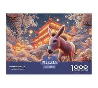 Sinoshow_24085_a_pink_donkey_amidst_spring_flowers_with_pastel__63be08c3-3211-4761-ad83-da168f0dbe25_4 1000 Pieces Puzzles Impossible Hard Difficult Puzzle Game, Vibrant Imagery, Birth