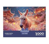 Sinoshow_24085_a_pink_donkey_amidst_spring_flowers_with_pastel__63be08c3-3211-4761-ad83-da168f0dbe25_3 1000 Pieces Jigsaw Fun Challenging & Brainteasing Puzzle Game, Vibrant Imagery, B