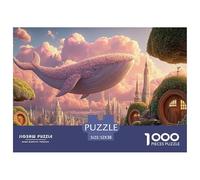 Sinoshow_24085_a_pink_whale_soaring_over_los_angeles_against_a__fd197c8a-ba71-423c-a3fd-a1abf78ef8a3_4 1000 Pieces Puzzles Impossible Hard Difficult Jigsaw Puzzle, Stress Releasing Family Game, Famil