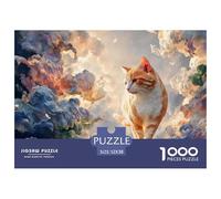 Sinoshow_24085_a_red_cat_is_stepping_on_the_clouds_with_golden__3252a9a3-a550-442f-9781-8a745563f3e0_3 1000 Pieces Puzzles Impossible Hard Difficult Puzzle Game, Vibrant Imagery, Birth