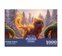 Sinoshow_24085_a_red_cat_with_glowing_fire_on_its_body_in_the_s_d0f20e95-b84d-4f91-b6e6-0e930f4c658e_4 1000 Pieces Puzzles Impossible Hard Difficult Jigsaw Puzzle, Unique Challenging Educational Toys