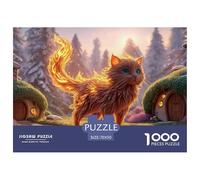 Sinoshow_24085_a_red_cat_with_glowing_fire_on_its_body_in_the_s_d0f20e95-b84d-4f91-b6e6-0e930f4c658e_4 1000 Pieces Puzzles Impossible Hard Difficult Puzzle Game, Unique Challenging Educational Toys,