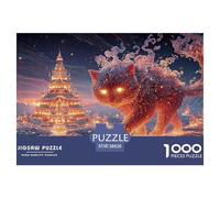 Sinoshow_24085_a_red_cat_with_glowing_yellow_eyes_walking_on_fi_4cfadc2a-1382-4bc1-9301-689a49fc7366_2 1000 Pieces Jigsaw Fun Challenging & Brainteasing Puzzle Game, Vibrant Imagery, F