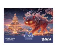 Sinoshow_24085_a_red_cat_with_glowing_yellow_eyes_walking_on_fi_4cfadc2a-1382-4bc1-9301-689a49fc7366_2 1000 Pieces Puzzles Impossible Hard Difficult Jigsaw Puzzle, Unique Challenging Educational Toys