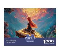Sinoshow_24085_a_red-haired_girl_with_long_hair_sits_on_the_edg_8c8e950b-7cd1-483a-acbf-1ebaa6150a9f_2 1000 Pieces Jigsaw Impossible Hard Difficult Jigsaw Puzzle, Unique Challenging Educational Toys,