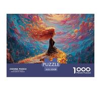 Sinoshow_24085_a_red-haired_girl_with_long_hair_sits_on_the_edg_8c8e950b-7cd1-483a-acbf-1ebaa6150a9f_1 1000 Pieces Jigsaw Impossible Hard Difficult Jigsaw Puzzle, Stress Releasing Family Game, Family