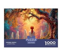 Sinoshow_24085_a_red-haired_woman_sits_under_an_oak_tree_in_the_ef4285af-5b1f-47be-a389-92110d1480e7_2 1000 Pieces Jigsaw Challenging And Educational Jigsaw Puzzle, Vibrant Imagery, Fa