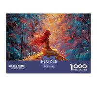 Sinoshow_24085_a_red-haired_woman_with_long_hair_sits_on_the_ed_e637dee9-23ac-4639-96d3-13839eecf651_1 1000 Pieces Jigsaw Fun Challenging & Brainteasing Jigsaw Puzzle, Unique Challenging Educational